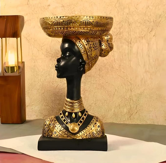 African Lady Sculpture - Celebrate Diversity with This Unique Home Home
