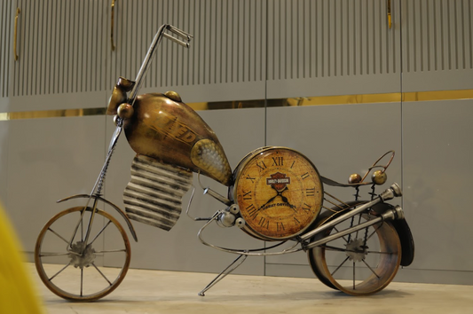 Metal Bike Clock Antique